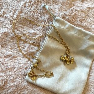 Rare juicy couture pave elephant necklace.